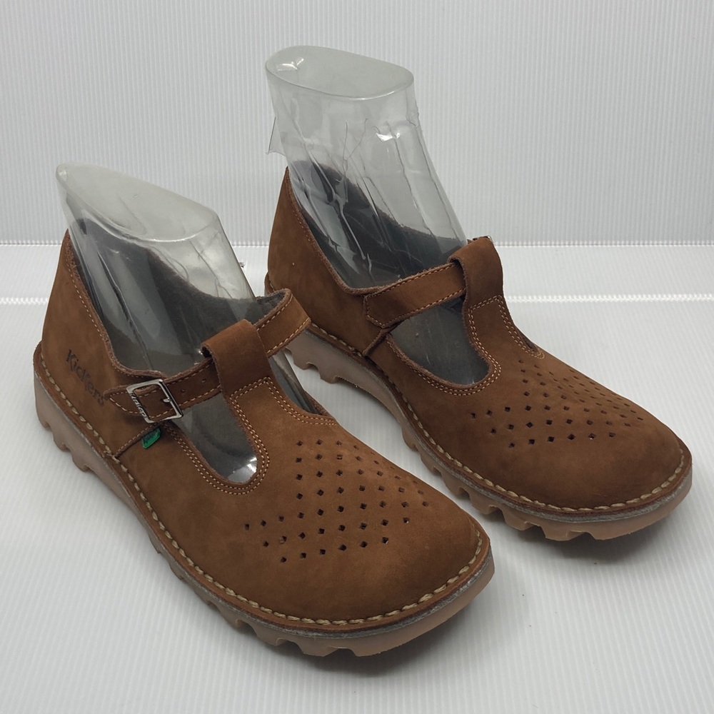Kickers Brown Leather Flats